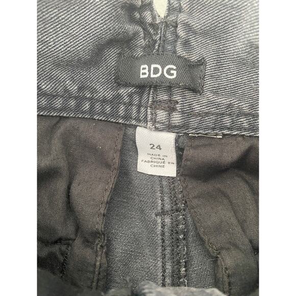 URBAN OUTFITTERS BDG BLACK HIGH WAIST FOLDOVER SHORTS SIZE 24 - Picture 5 of 7